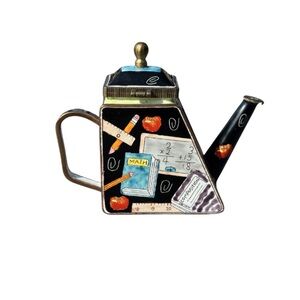 Vintage Kevin Chen Miniature enamel teapot.